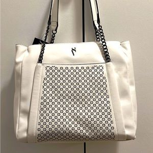 Simply Vera Wang NWT Contemporary White Rockledge Tote
